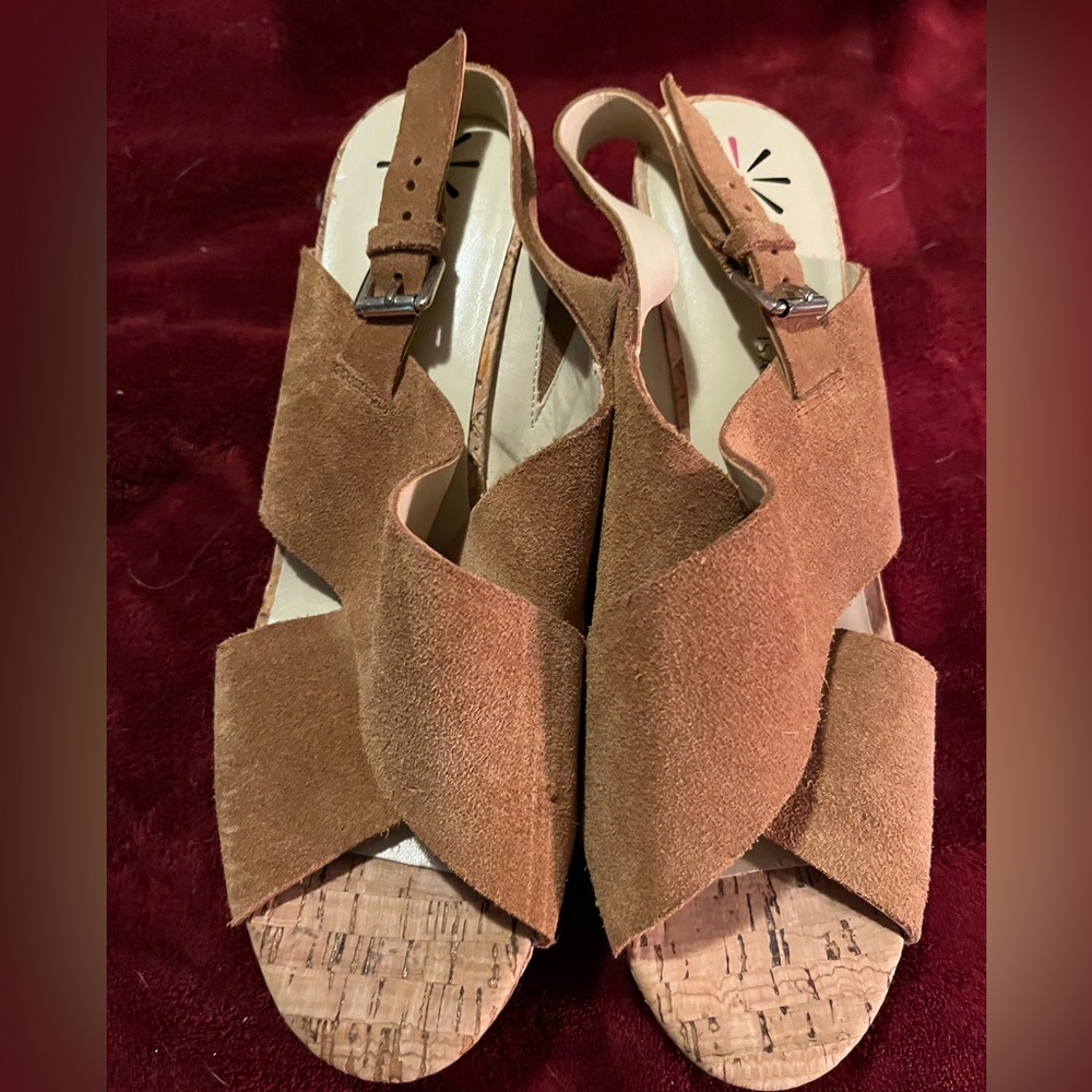 Tan Wedge Sandals